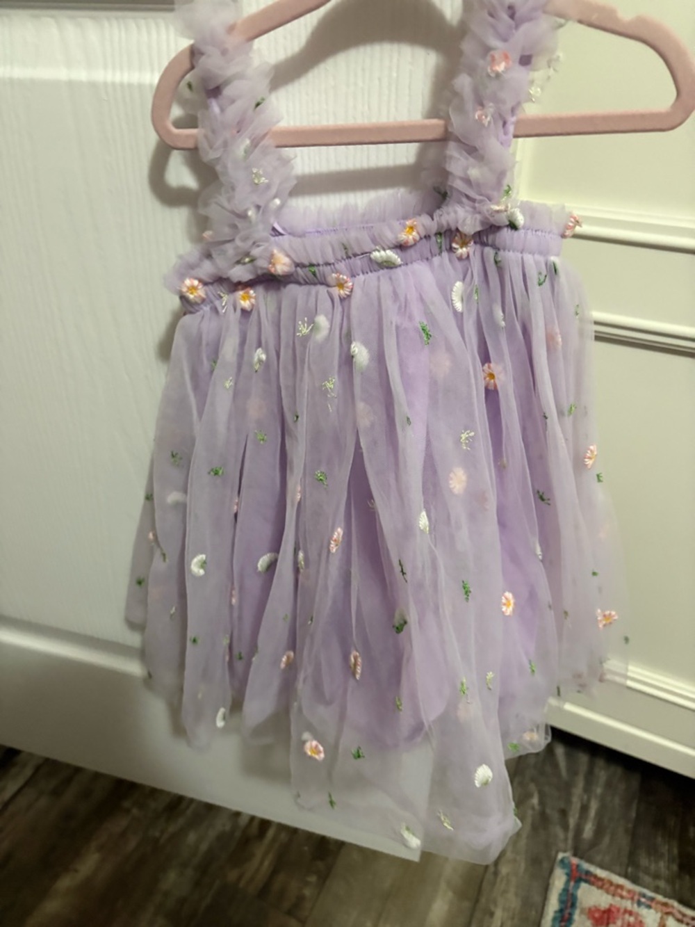 Infant Lavender Floral Tulle Dress